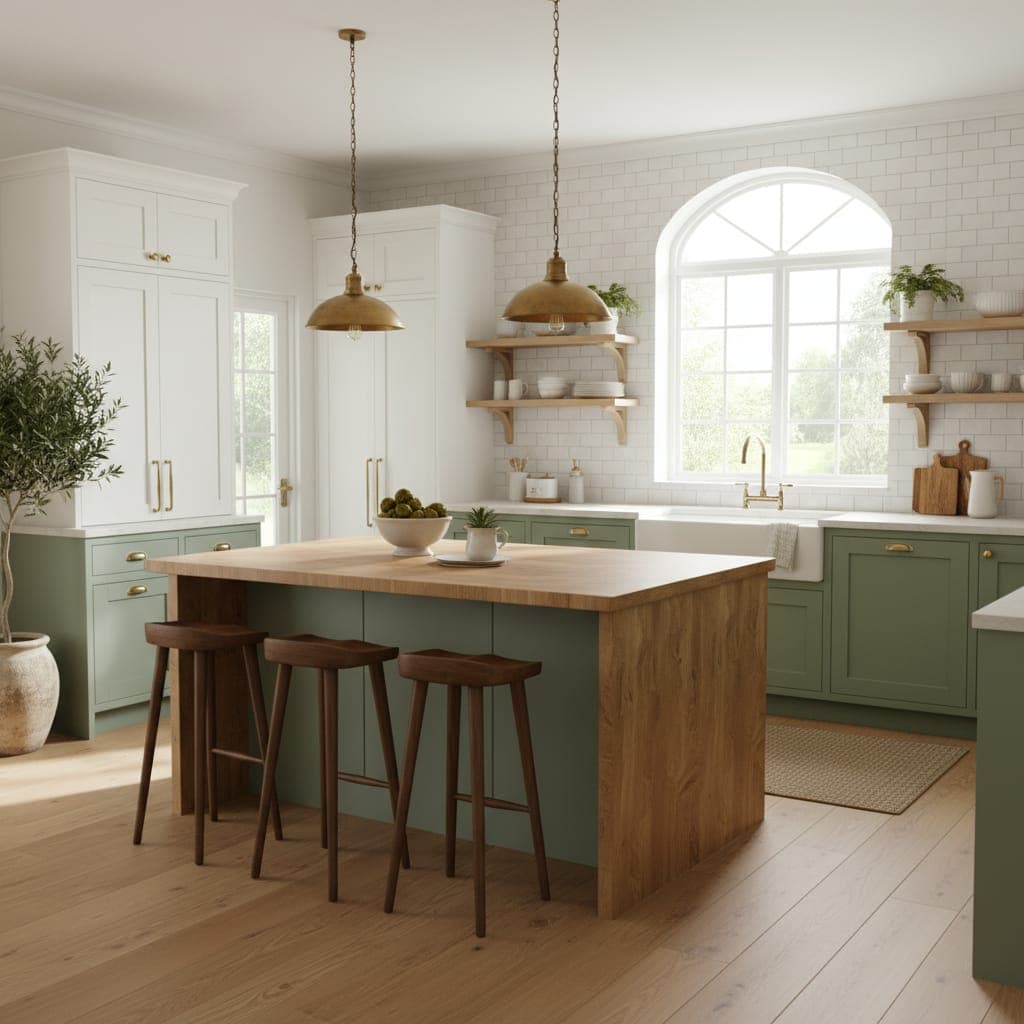 Sage Farmhouse Kitchen